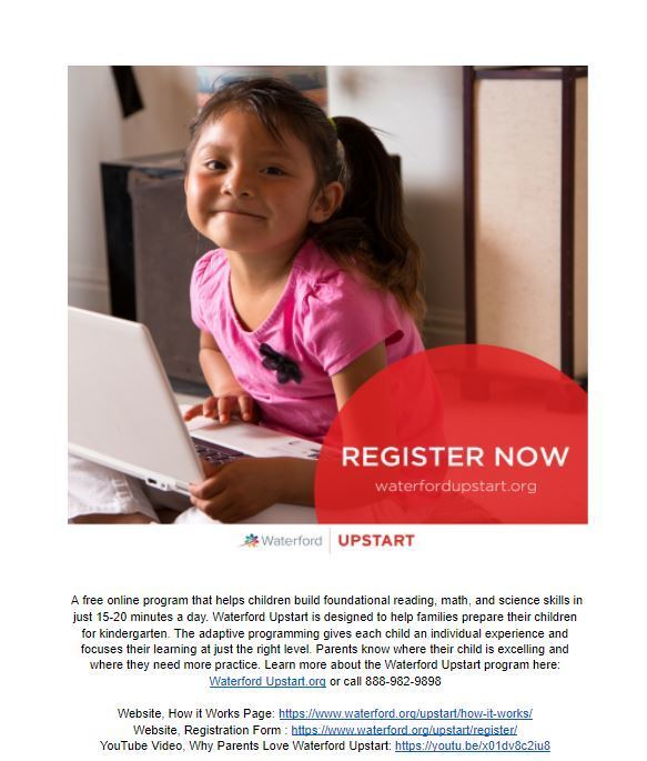 Register Preschooler for Upstart!