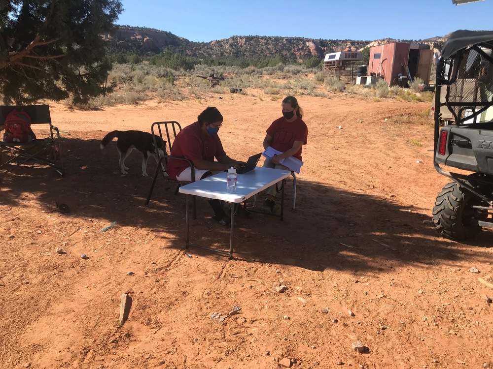 Student receives Instruction outdoors