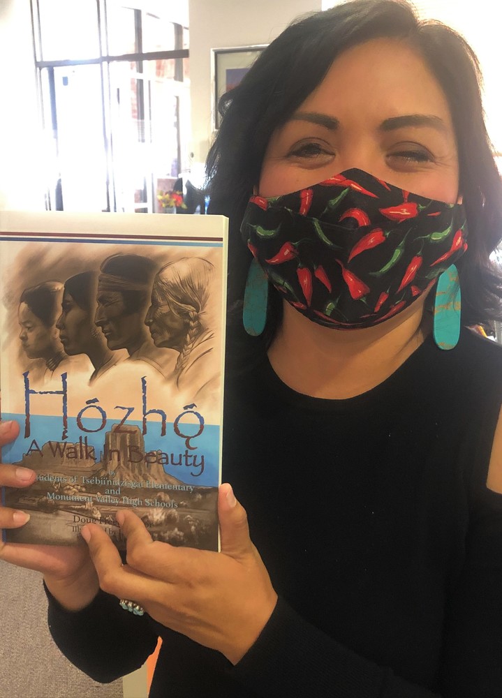 Misty holding Hozho book