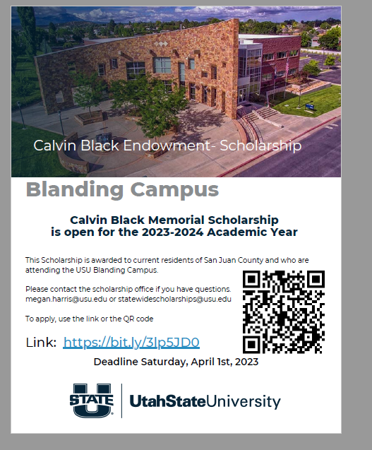 USU CALVIN BLACK SCHOLARSHIP