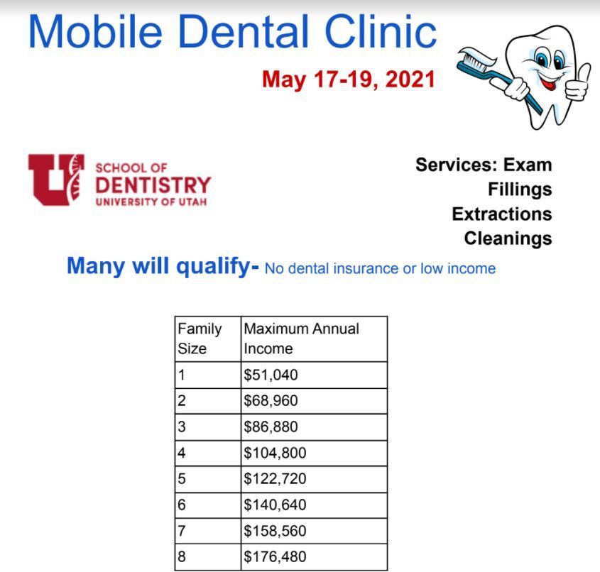 Free Mobile Dental Clinic Montezuma Creek Elementary School