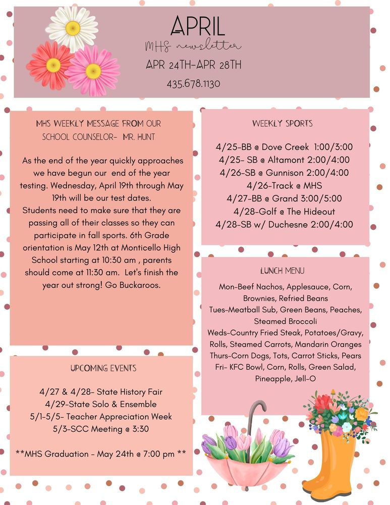 MHS Weekly Newsletter